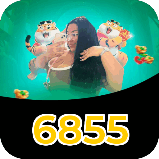 Interface do aplicativo 6855 mostrando jogos disponíveis no iOS e Android